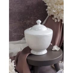 Сахарница с крышкой 350 мл,  d 10,2 см h 12,5 см, фарфор, Grazia, Casa di fortuna