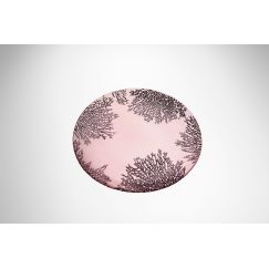 Тарелка 28 см, цвет пастельно-розовый с серебристым узором, Coralina, Casa di fortuna