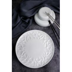 Тарелка мелкая d 20,5 см, h 2 см, костяной фарфор, Origami, Casa di fortuna