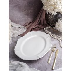 Блюдо овальное 38x26,5 см h 3,3 см, фарфор, Grazia, Casa di fortuna