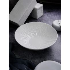 Салатник 1,35 л, d 23,5 см, h 6,7 см, костяной фарфор, Origami, Casa di fortuna