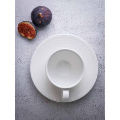 Блюдце d 16,5 см, h 2,5 см, фарфор, Linea, Casa di fortuna