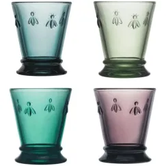 Набор из 4-х разноцветных стаканов  260 мл, h 10,3 см, d 8,4 см , серия ABEILLE, La Rochere