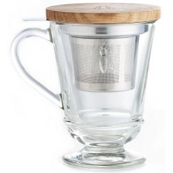 Кружка для заварки чая с металл. фильтром и  дерев.крышкой, 275 мл, h 12,2 см,  d 9,1 см, серия ABEILLE, La Rochere
