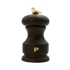 Мельница для перца 11 см, бук, цвет "темное дерево", серия Bird, Bisetti