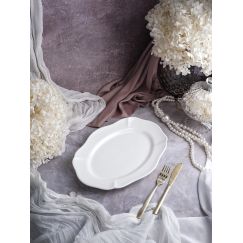 Блюдо овальное 25,4x17,9 см, h 3 см, фарфор, Grazia, Casa di fortuna