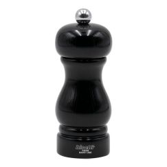 Мельница для соли h 13 см, бук лакированный, цвет черный, серия SORRENTO, Bisetti