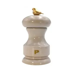 Мельница для перца 11 см, бук лакированный, цвет белый, серия Bird, Bisetti