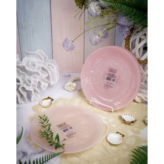Тарелка 21,5 cм, цвет пастельно-розовый, Coralina, Casa di fortuna, изображение 3