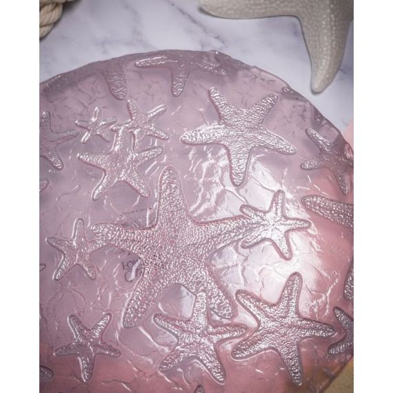Блюдо 33 см, цвет пастельно-розовый с серебристым декором, Estrella De Mar, Casa di fortuna, изображение 6