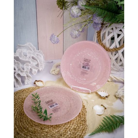 Тарелка 21,5 cм, цвет пастельно-розовый, Coralina, Casa di fortuna, изображение 4