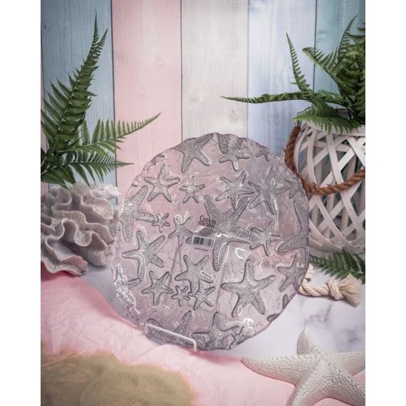 Блюдо 33 см, цвет пастельно-розовый с серебристым декором, Estrella De Mar, Casa di fortuna, изображение 9