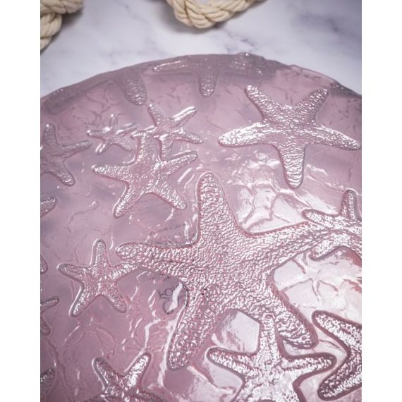 Блюдо 33 см, цвет пастельно-розовый с серебристым декором, Estrella De Mar, Casa di fortuna, изображение 7