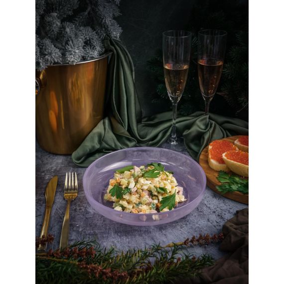 Салатник 21 см, цвет пастельно-сиреневый, Leona, Casa di fortuna, изображение 8