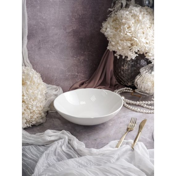 Салатник 600 мл, d 18 см, h 5,4 см, фарфор, Grazia, Casa di fortuna, изображение 2