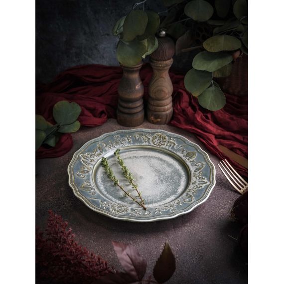 Тарелка мелкая d 21 см, h 2,4 см, фарфор, Vintage, Casa di fortuna, изображение 3