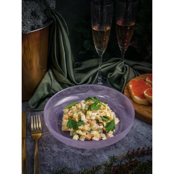 Салатник 21 см, цвет пастельно-сиреневый, Leona, Casa di fortuna, изображение 10