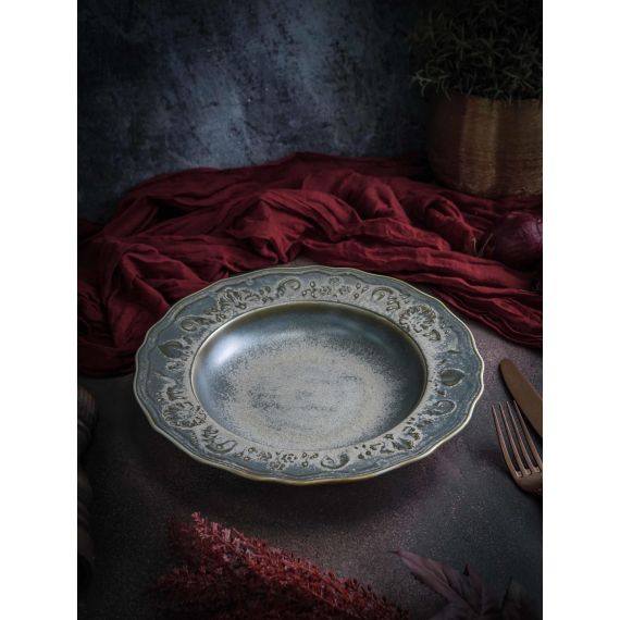Тарелка глубокая/для пасты 470 мл, d 26,5 см, h 5 см, фарфор, Vintage, Casa di fortuna, изображение 3