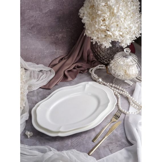 Блюдо овальное 32,5x23 см h 3 см, фарфор, Grazia, Casa di fortuna, изображение 7