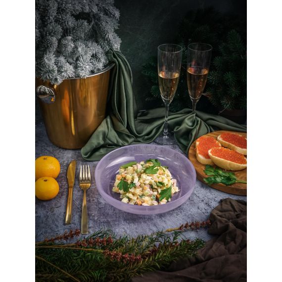 Салатник 21 см, цвет пастельно-сиреневый, Leona, Casa di fortuna, изображение 9