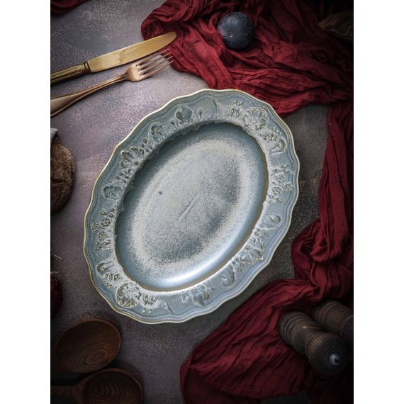 Блюдо овальное 32x24,2 см, h 4,7 см, фарфор, Vintage, Casa di fortuna, изображение 4