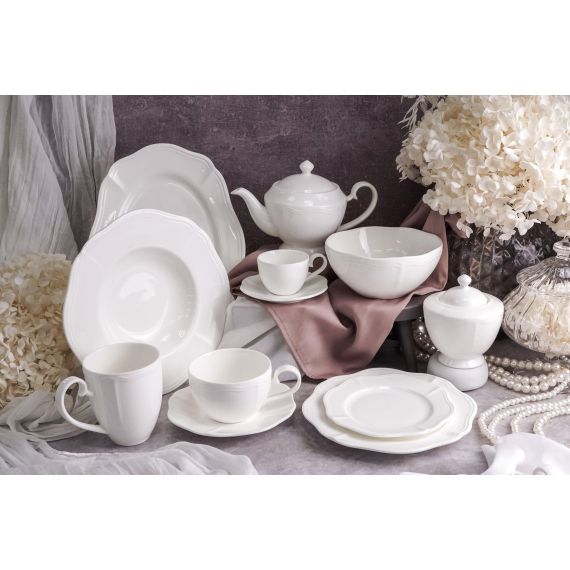 Салатник 1 л, d 21 см h 6,5 см, фарфор, Grazia, Casa di fortuna, изображение 8
