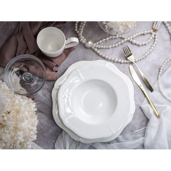 Салатник 1,9 л, d 26 см h 7,5 см, фарфор, Grazia, Casa di fortuna, изображение 13