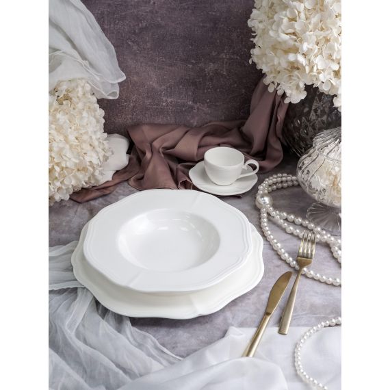 Салатник 1,9 л, d 26 см h 7,5 см, фарфор, Grazia, Casa di fortuna, изображение 16