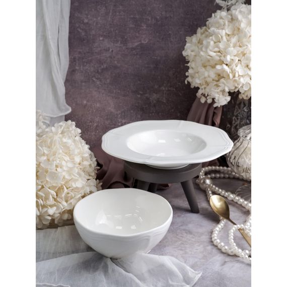 Салатник 600 мл, d 18 см, h 5,4 см, фарфор, Grazia, Casa di fortuna, изображение 14