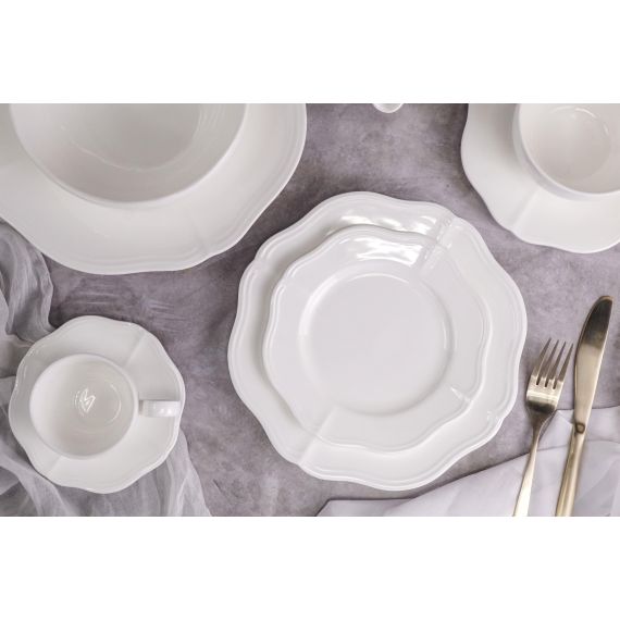 Салатник 600 мл, d 18 см, h 5,4 см, фарфор, Grazia, Casa di fortuna, изображение 5