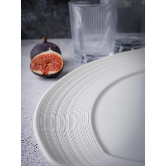 Блюдо овальное 36x28 см, h 3,5 см, фарфор, Linea, Casa di fortuna, изображение 6