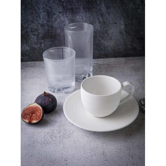 Чашка 200 мл, 11,5x8,5 см, h 7,5 см, фарфор, Linea, Casa di fortuna