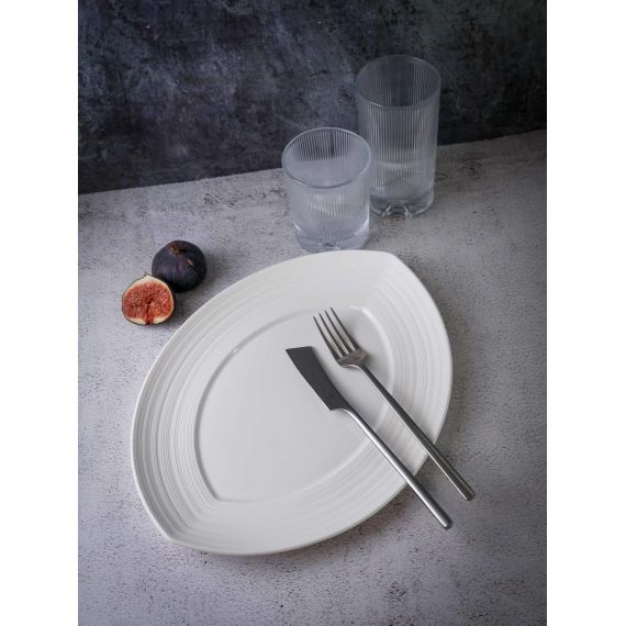 Блюдо овальное 32x25 см, h 3 см, фарфор, Linea, Casa di fortuna, изображение 7