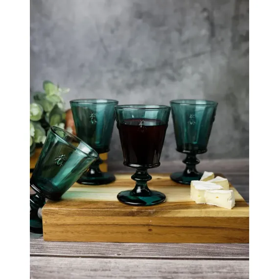 Набор из 6-ти бокалов для вина 240 мл,  h 14,1 см, d 8,5 см, серия ABEILLE EMERAUDE, La Rochere, изображение 7