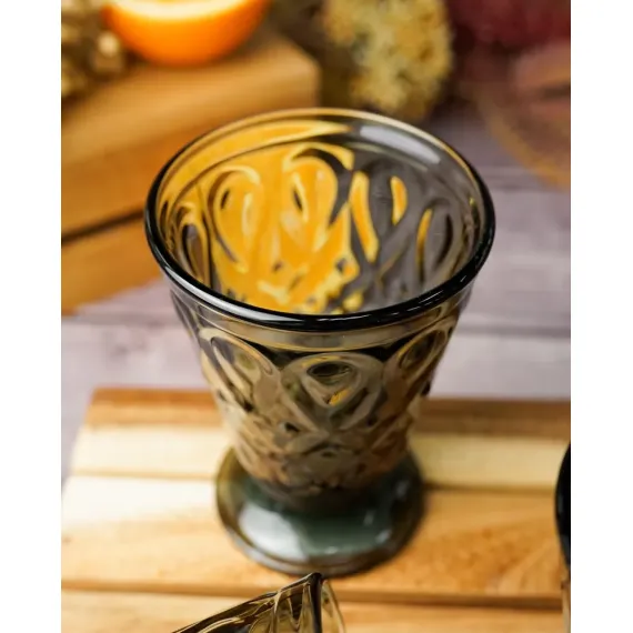 Набор из 6-ти стаканов на ножке, 200 мл, h 11,3 см, d 8 см, серия LYONNAIS anthracite, La Rochere, изображение 20