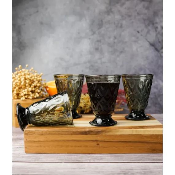 Набор из 6-ти стаканов на ножке, 200 мл, h 11,3 см, d 8 см, серия LYONNAIS anthracite, La Rochere, изображение 23