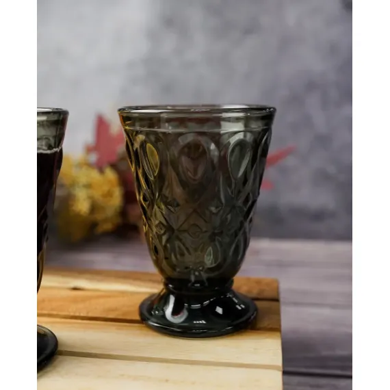 Набор из 6-ти стаканов на ножке, 200 мл, h 11,3 см, d 8 см, серия LYONNAIS anthracite, La Rochere, изображение 24