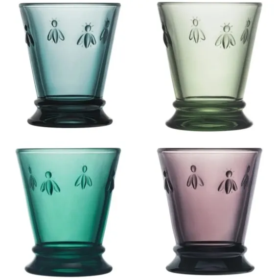 Набор из 4-х разноцветных стаканов  260 мл, h 10,3 см, d 8,4 см , серия ABEILLE, La Rochere