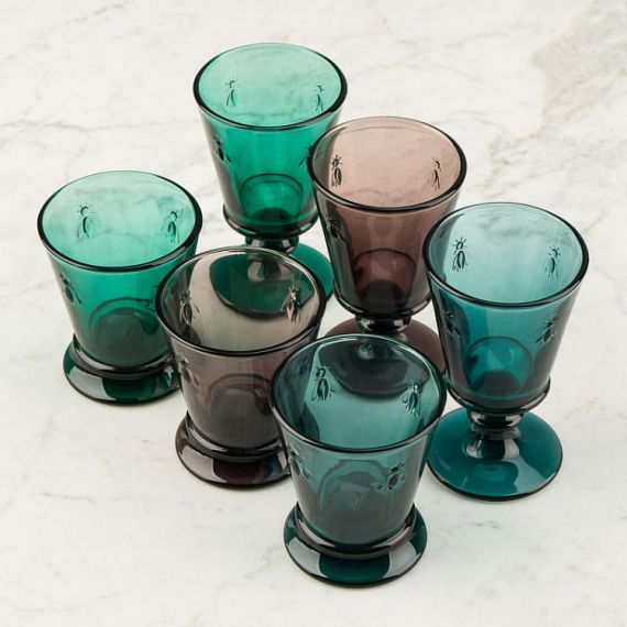 Набор из 6-ти стаканов O/F 260 мл, h 10,3 см, d 8,4 см, серия ABEILLE BLEU NUIT, La Rochere, изображение 9