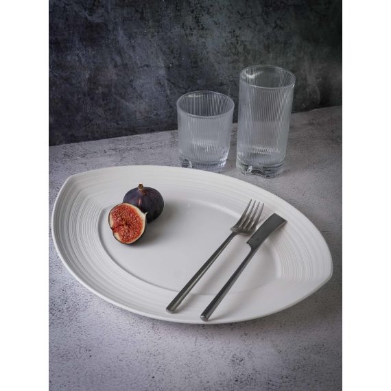 Блюдо овальное 36x28 см, h 3,5 см, фарфор, Linea, Casa di fortuna, изображение 9