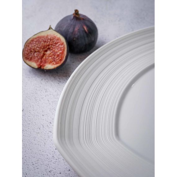 Блюдо овальное 32x25 см, h 3 см, фарфор, Linea, Casa di fortuna, изображение 6