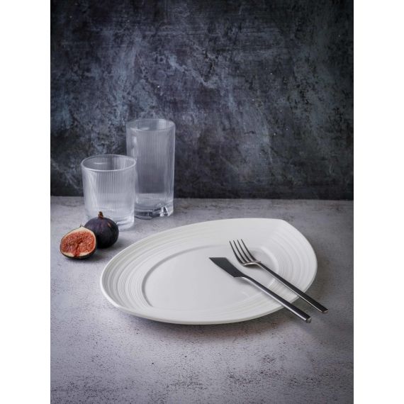 Блюдо овальное 32x25 см, h 3 см, фарфор, Linea, Casa di fortuna, изображение 9