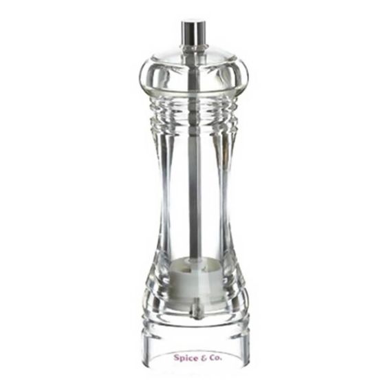 Мельница для соли и перца h 16 см, акрил, прозрачная, серия SPICE & CO, Bisetti