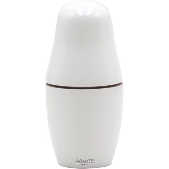 Мельница для специй "матрешка" h 15 см, бук лакированный, цвет белый, серия MATRYOSHKA, Bisetti