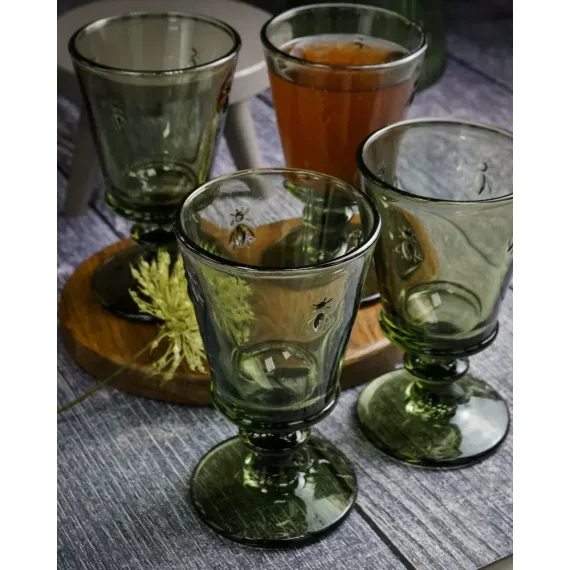 Набор из 6-ти бокалов для вина 240 мл,  h 14,1 см, d 8,5 см, зеленый, серия ABEILLE PROVENCE, La Rochere, изображение 14