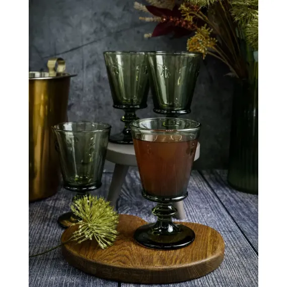 Набор из 6-ти бокалов для вина 240 мл,  h 14,1 см, d 8,5 см, зеленый, серия ABEILLE PROVENCE, La Rochere, изображение 11