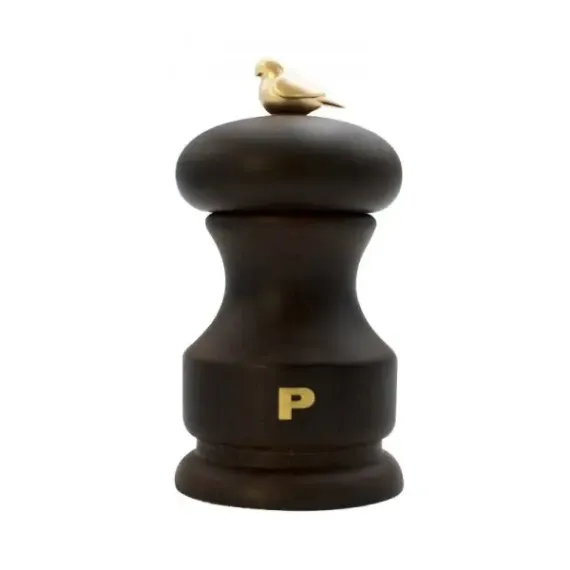 Мельница для перца 11 см, бук, цвет "темное дерево", серия Bird, Bisetti