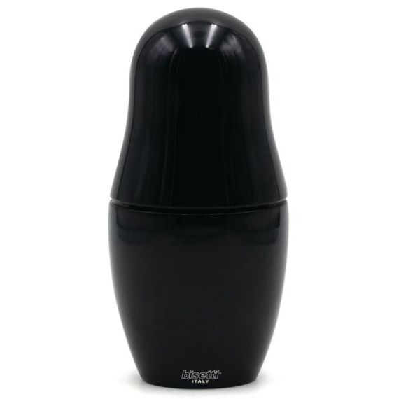 Мельница для специй "матрешка" h 15 см, бук лакированный, цвет черный, серия MATRYOSHKA, Bisetti