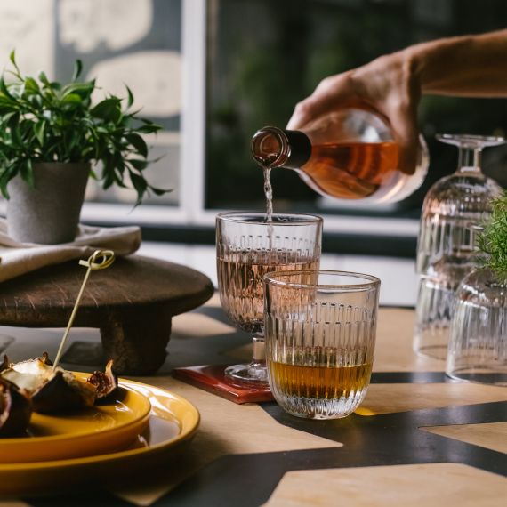 Набор из 6-ти стаканов O/F 290 мл, h 9,5 см, d 8 см, серый, серия OUESSANT ANTHRACITE, La Rochere, изображение 3