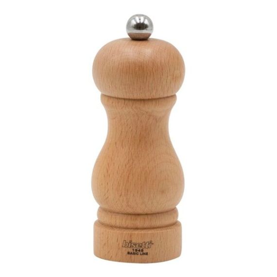 Мельница для перца h 13 см, бук, цвет "светлое дерево", серия SORRENTO, Bisetti
